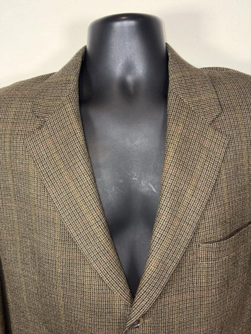 Izod Woolmark Hounds Tooth 100% Wool Blazer Sport Coat Men 43 Regular